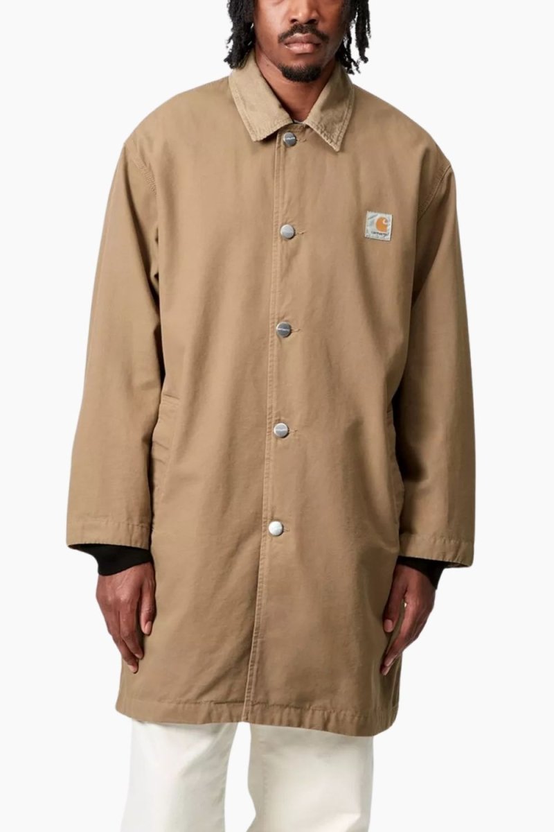 Carhartt WIP Webster Coat (Leather/Leather Rinsed) | Jackets
