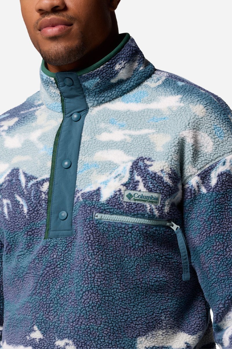 Columbia Helvetia™ II Printed Half Snap Fleece (Crushed Blue Sisters) | Sweaters