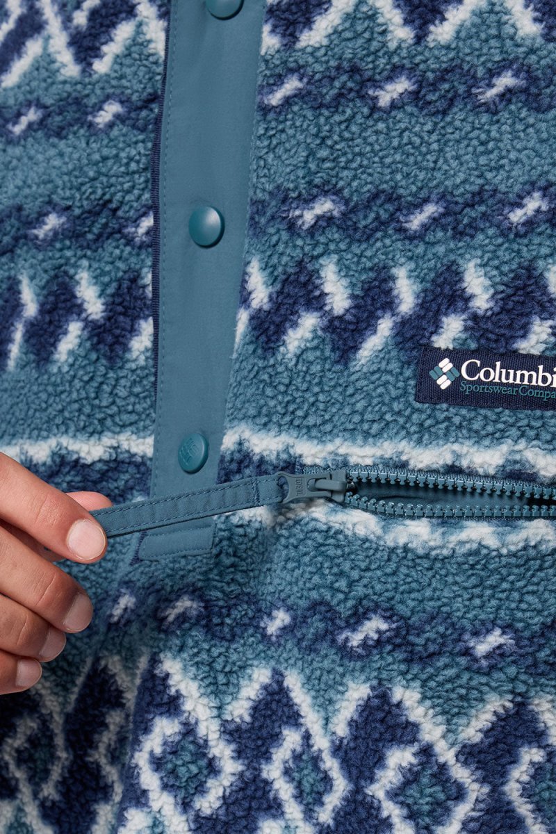 Columbia Helvetia™ II Printed Half Snap Fleece (Everblue KnitKnot) | Sweaters