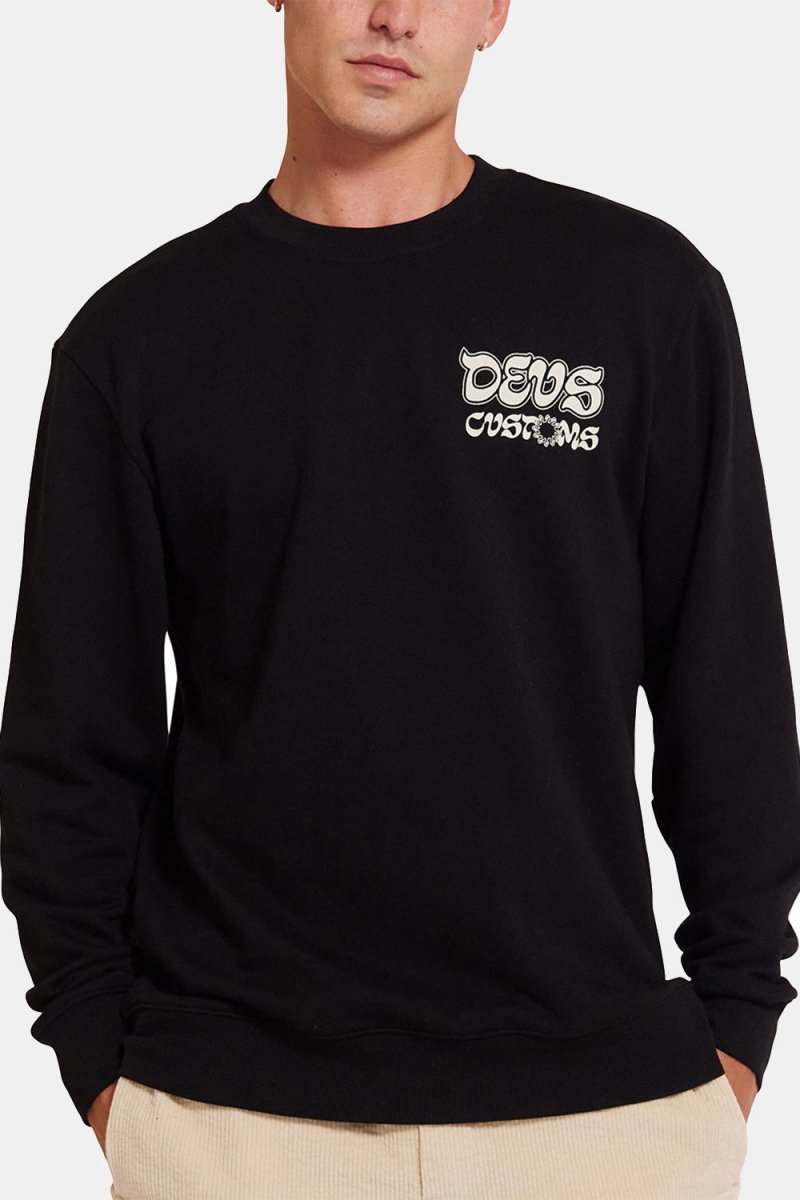 Deus Rinse Wash Crew Sweatshirt (Anthracite) | Sweaters