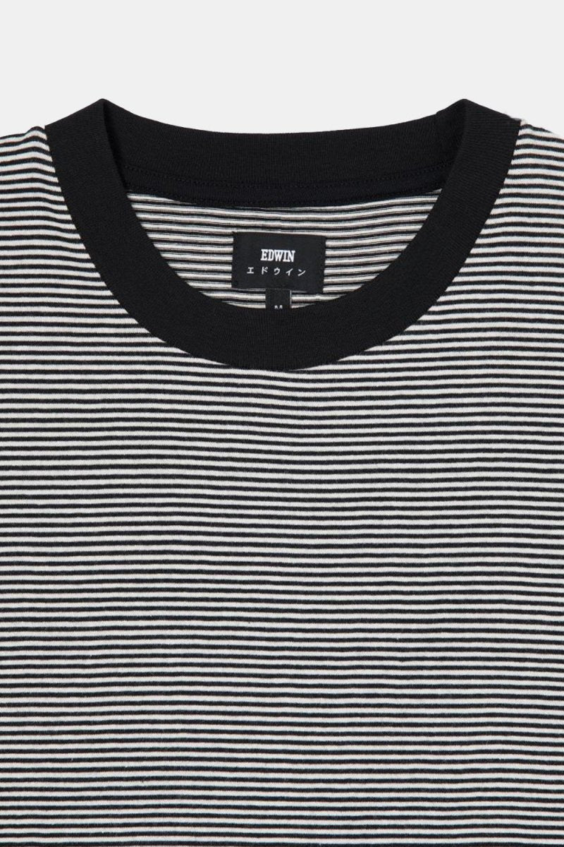 Edwin Adam Stripe T-Shirt (Black/White) | T-Shirts