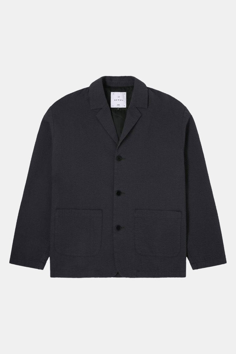 Edwin Edison Seersucker Blazer (Dark Grey) | Jackets