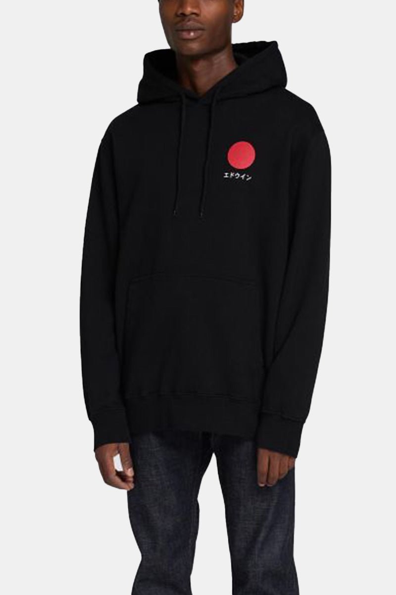 Edwin Japanese Sun Hooded Sweatshirt (Black) | Sweaters