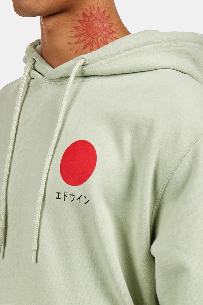 Edwin Japanese Sun Hooded Sweatshirt (Desert Sage) | Sweaters