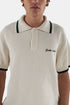 Goodies Sportliches Kontrast-Strick-Polo-T-Shirt (Ecru) | T-Shirts