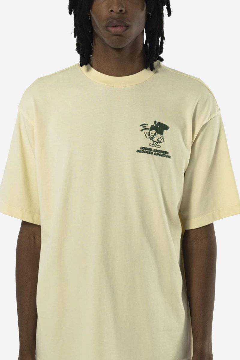 Goodies Sportive Social Smokers T-Shirt (Butter) | T-Shirts