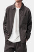 Gramicci Grid Cord Zip Shirt (Grau) | Hemden