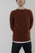 Ein halbes Dutzend superweicher, doppelt gebürsteter Strickpullover mit Rundhalsausschnitt (Rost) | Strickwaren