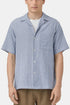 Portugiesisches Flanell-Jacquard-Chambray-Hemd (Blau) | Hemden