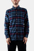 Portugiesisches Flanell-Pop-Up-ESP-Karohemd (Blau / Weiß / Rot) | Hemden