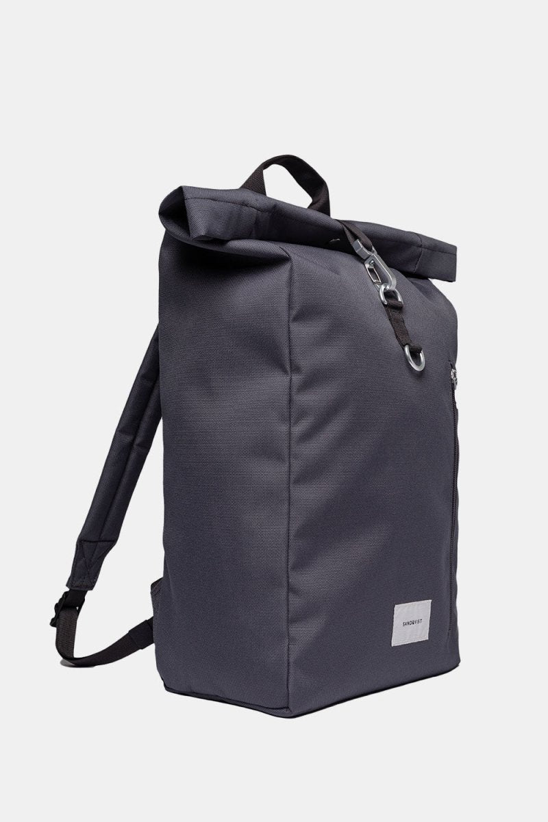 Sandqvist Ground Rolltop L Backpack (Asphalt/Black) | Bags