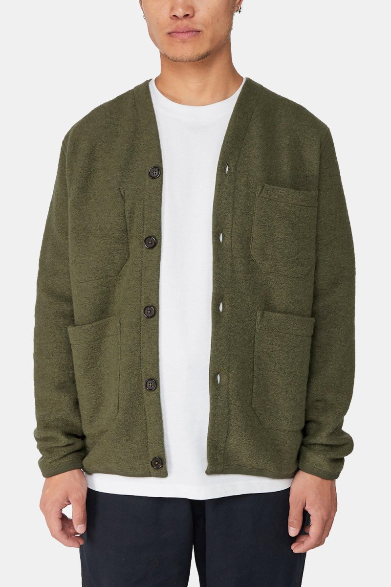 Universal Works Cardigan (Lovat Green) | Sweaters