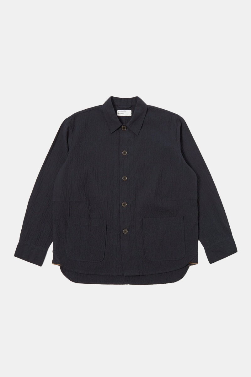 Universal Works Ospina Cotton Travail Overshirt (Dark Navy) | Jackets