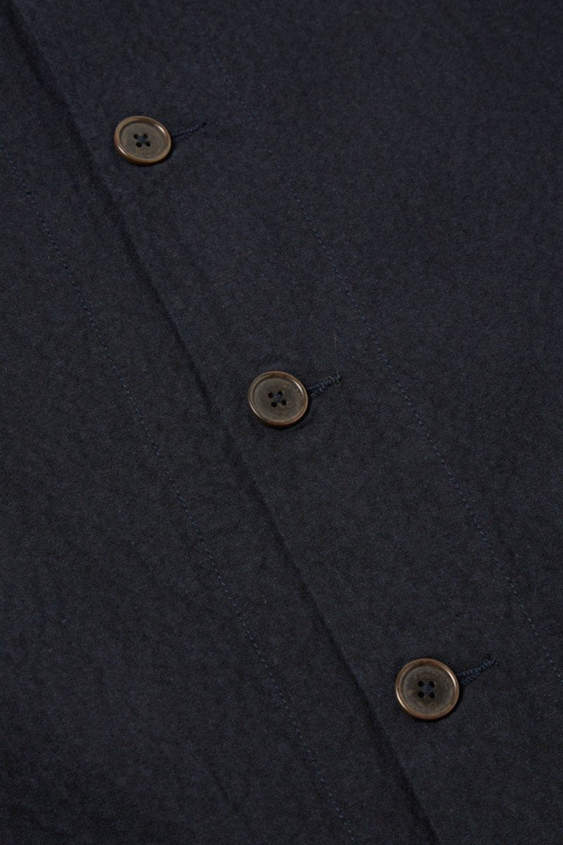 Universal Works Ospina Cotton Travail Overshirt (Dark Navy) | Jackets