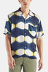 Universal Works Tie Dye Camp Shirt (Marine/Gelb) | Hemden