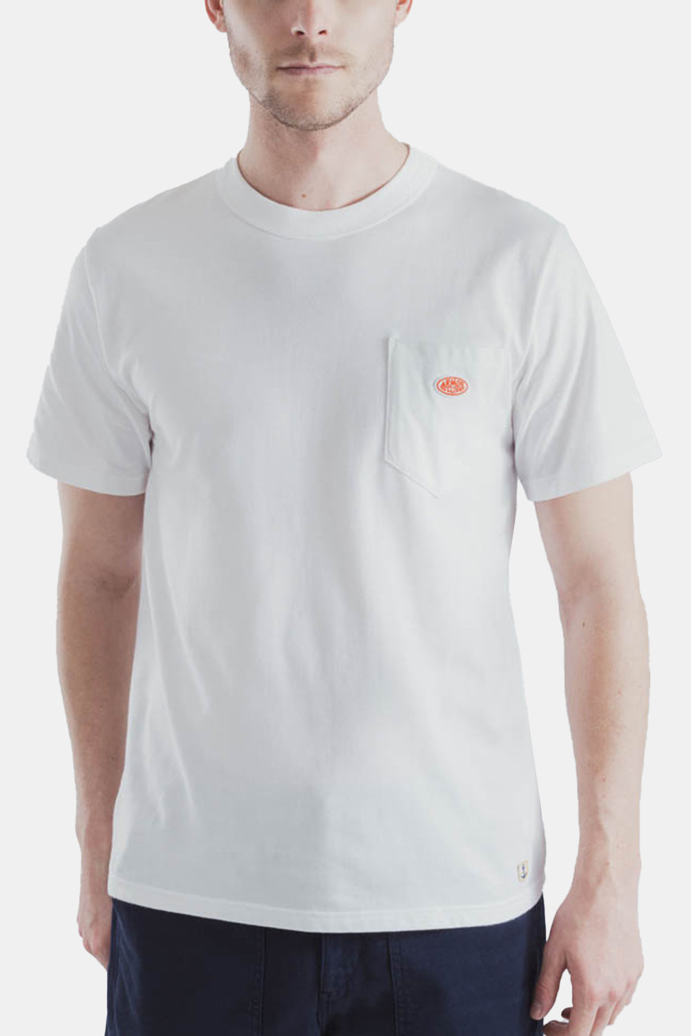 Armor Lux Heritage Classic Organic Pocket T-Shirt (White) | Number Six