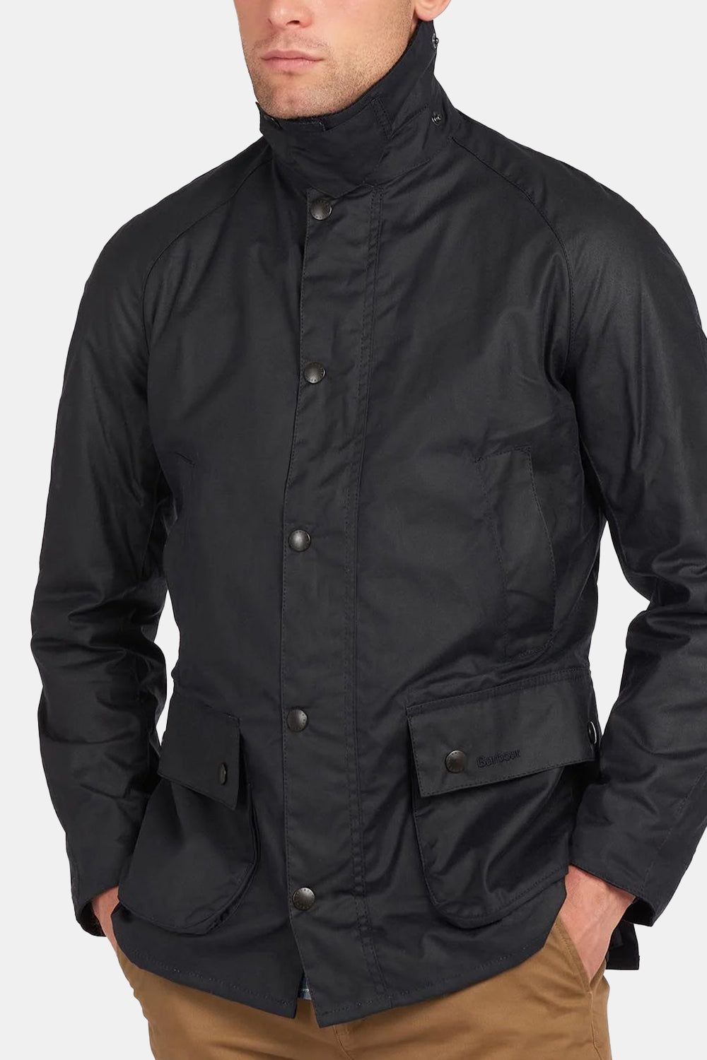 Barbour Ashby Waxed Jacket (Navy) | Number Six