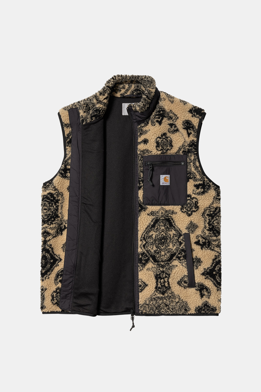 Carhartt WIP Prentis Vest Liner Verse Jacquard Fleece (Dusty Brown &amp; Scoot Black)