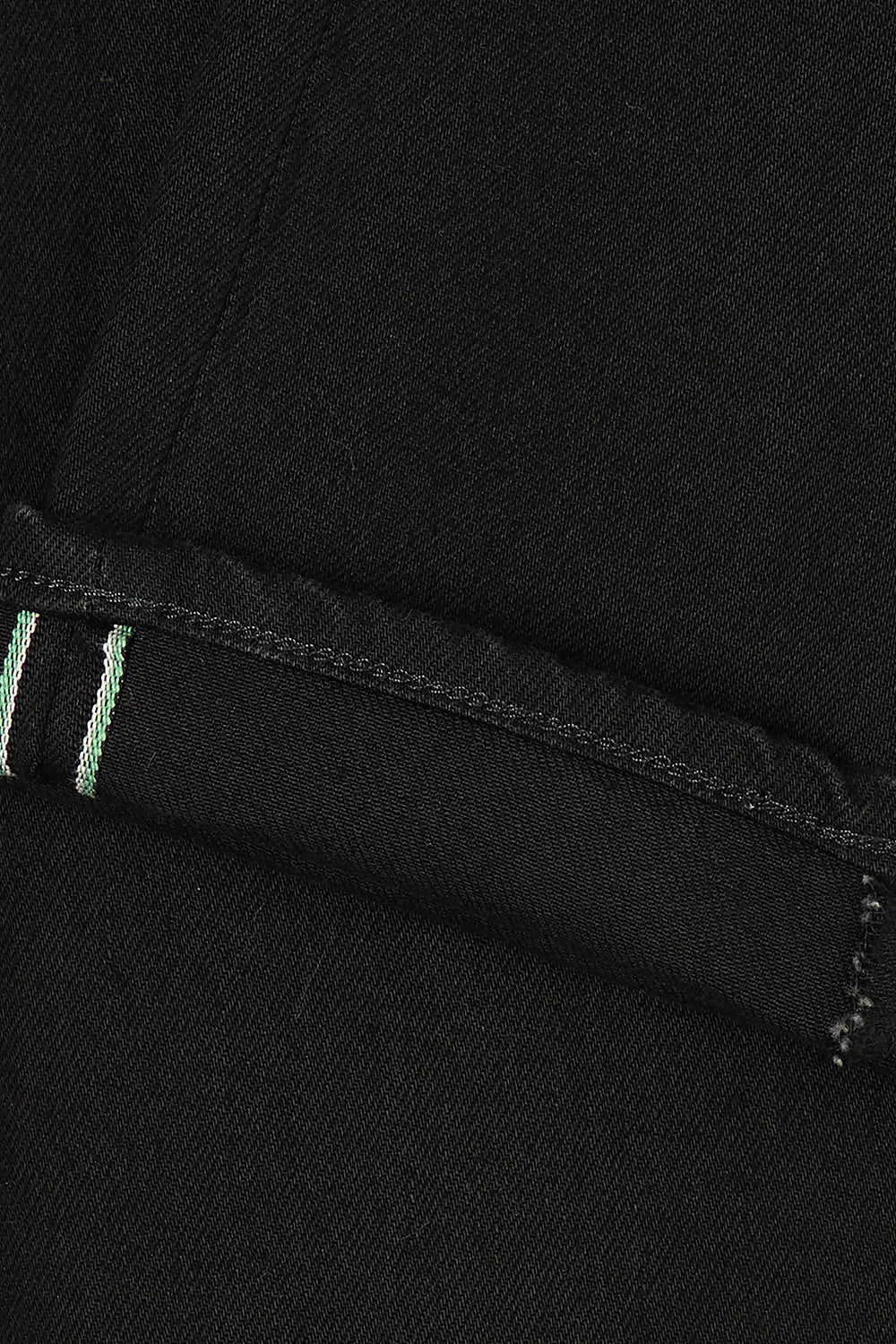 Edwin Regular Tapered Kaihara Black Jeans (Green &amp; White Selvage)