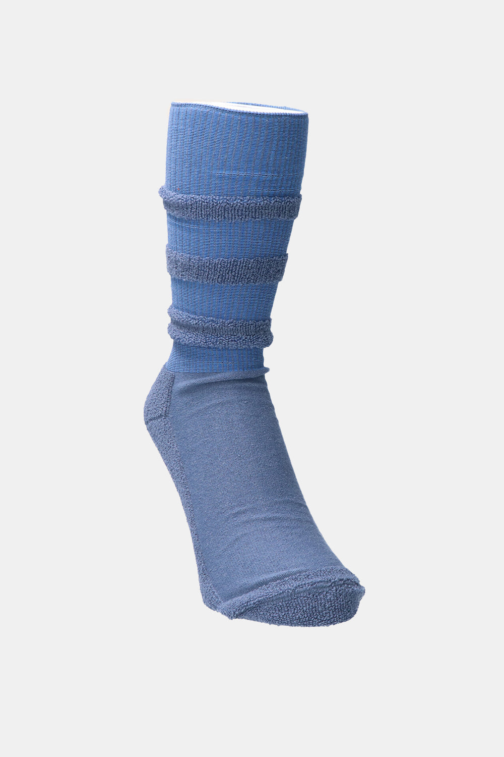 Kinari Recycled Cotton Face Pile Crew Socks (Blue) | Number Six