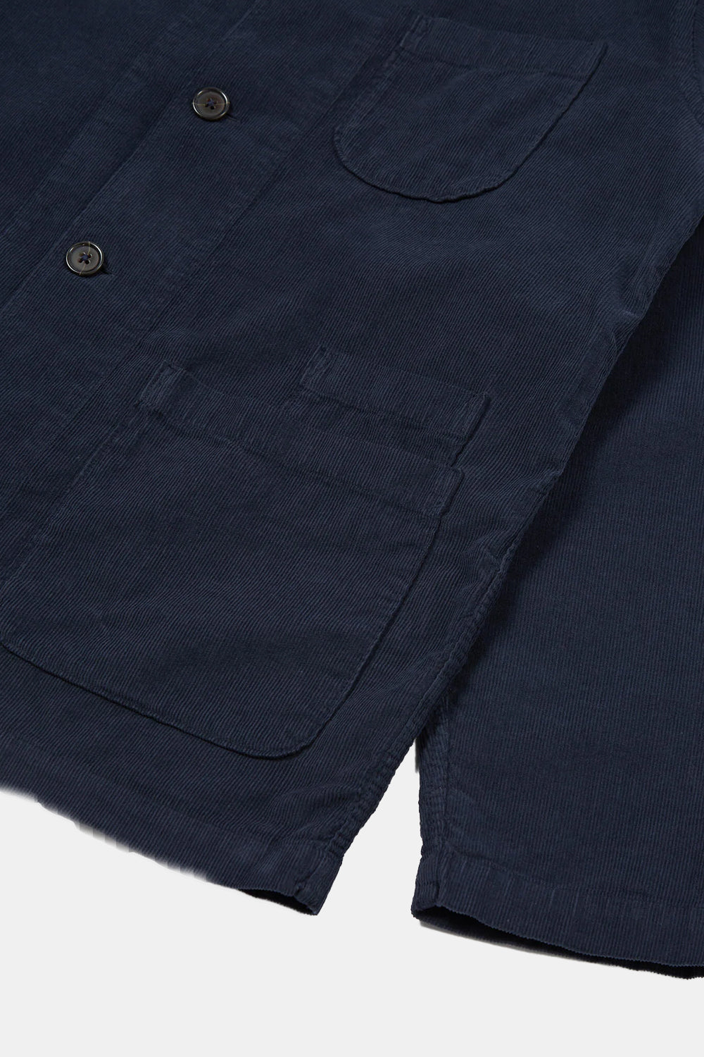 Universal Works Fine Cord Bakers Overshirt (Navy) | Number Six